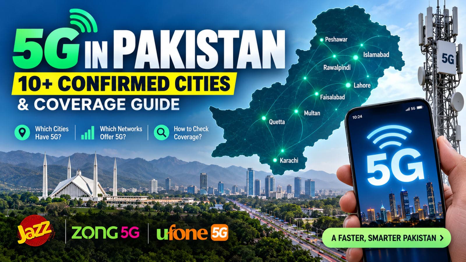 5G in Pakistan: 10+ Confirmed Cities & Coverage Guide
