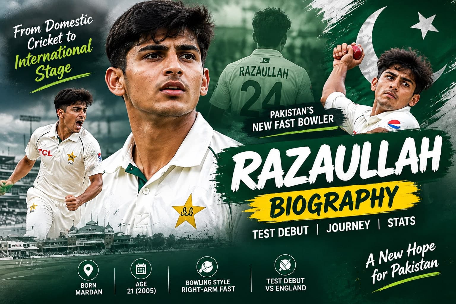 Razaullah Biography: Pakistan’s New Fast Bowler Makes Dream Test Debut