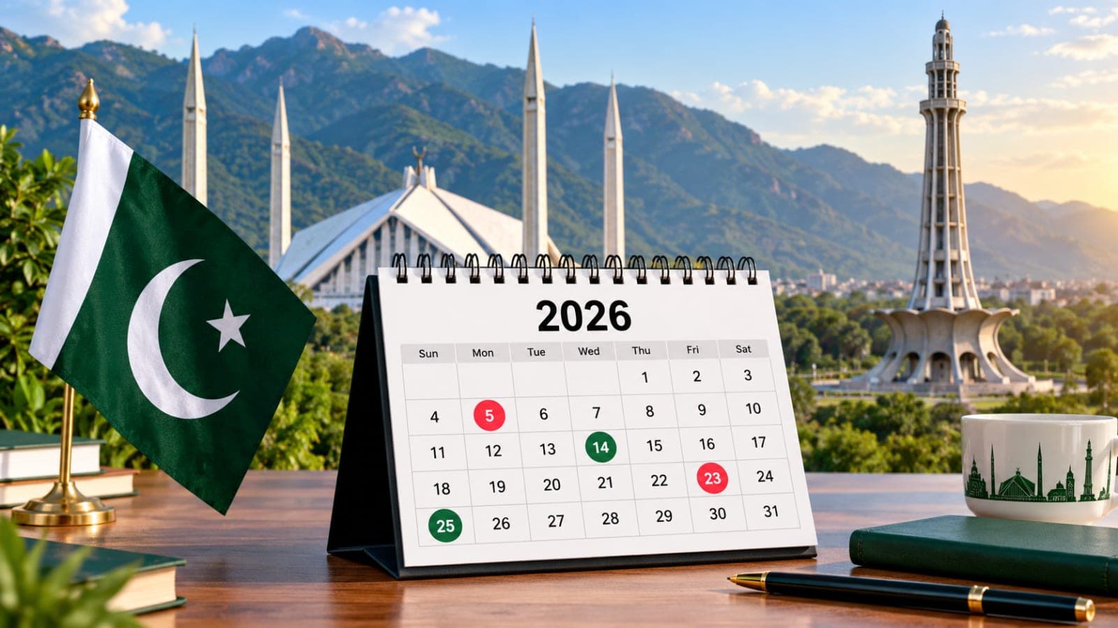 Pakistan Public Holidays 2026 complete official holiday calendar