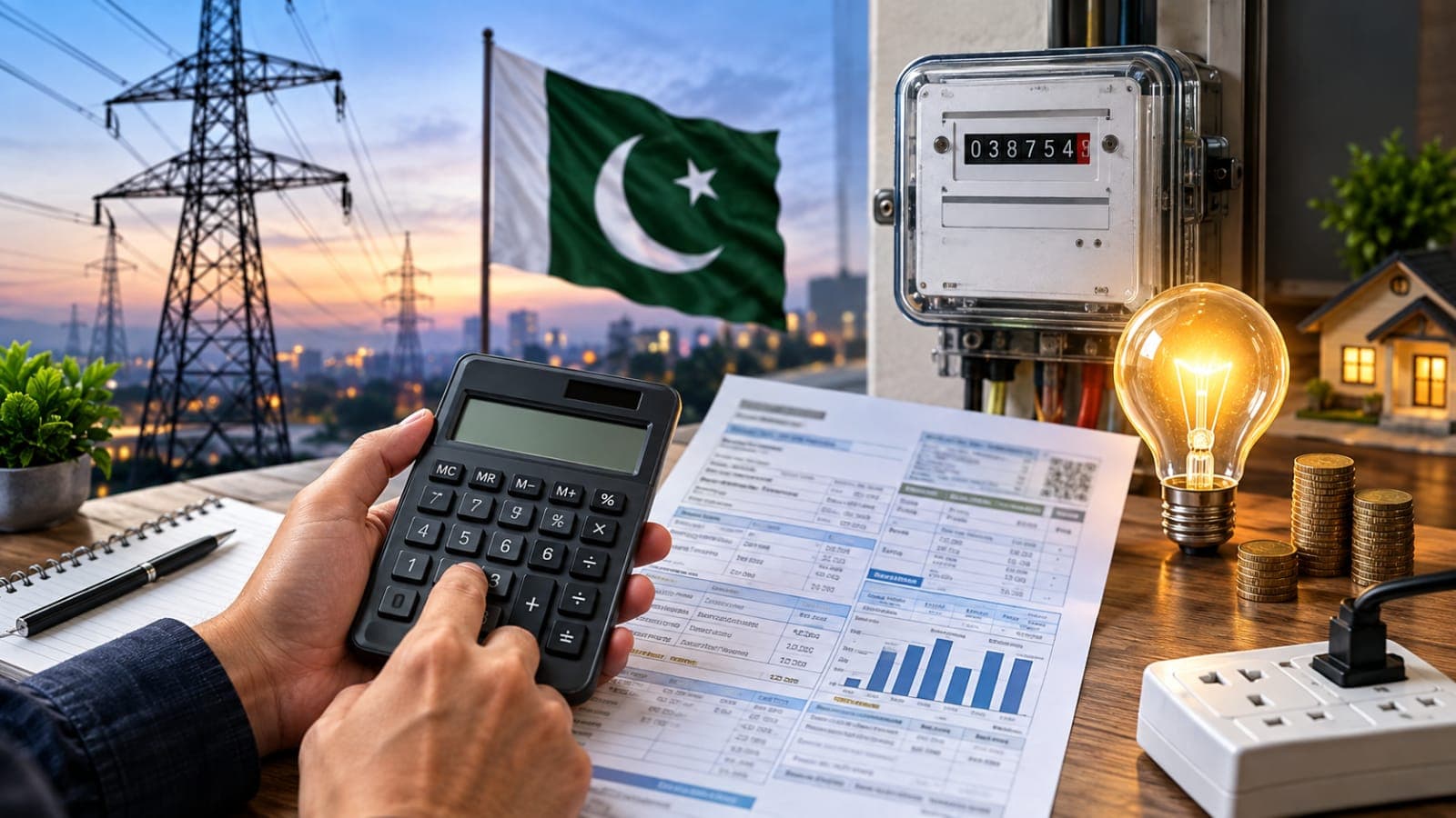 Electricity Bill Calculator Pakistan showing estimated WAPDA electricity charges and units