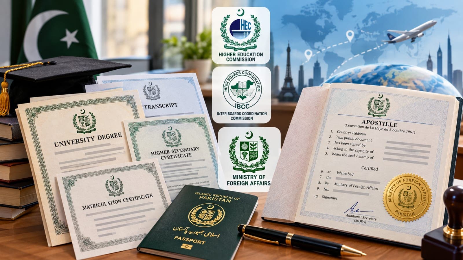 Apostille for Pakistani Educational Documents through HEC, IBCC and Pakistan Ministry of Foreign Affairs